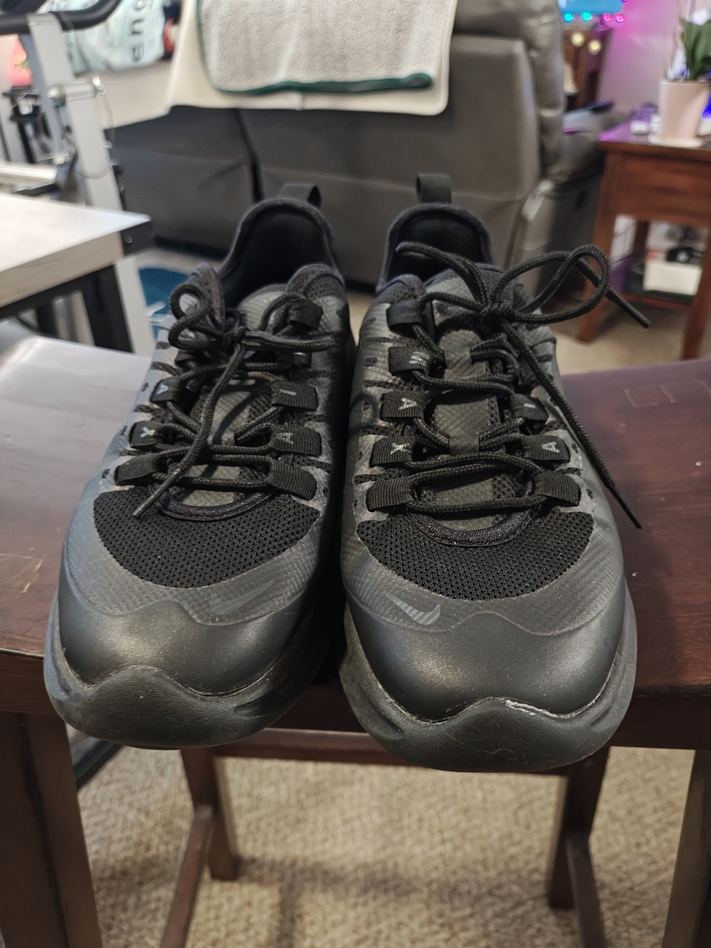 Men's Black Air Max Athletic Sneakers - Lightweight Comfort